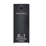Godrej 472 L 2 Star With Ai Tech, 95%+ Food Surface Disinfection With Nano Shield Technology Inverter Frost Free Double Door Regalis Refrigerator (Rf Eon 474B Rci Mt Bk, Matt Black)