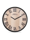 French Connection Elegant Analog Wall Clock with Black Roman Figures – Size: 12 Inches – FCWC11-B