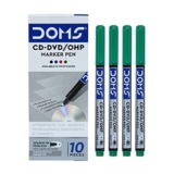 Doms Non-Toxic CD-DVD/OHP Pens (Green x 20 Set)