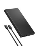 Spigen ArcPack 10000mAh Power Bank, PD3.0, Fast Charging, 22.5W Max Output, 2 Type-C Ports, 1 USB-A Port – (Aluminum, Black)