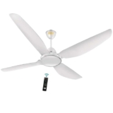 Kuhl Brise E4 1320Mm Stylish Power Saving Bldc Ceiling Fan With Remote |30 W | 5 Star | Low Noise | Iot- Operates Via Mobile & Alexa | Reverse Mode |5 Yrs Warranty On Motor | Free Installation |White