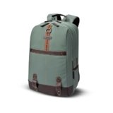 Gear Classic 4 19″/31L anti theft faux leather Medium Water Resistant Laptop Backpack/Casual Backpack/Daypack/Travel Backpack/College Bag For Men/Women(Pista Green-Brown)