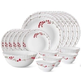 Larah By Borosil Verona Opalware Dinner Set (White) – 19-Pieces