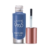Lakmé 9 To 5 Primer + Gloss Glossy Finish Nail Colour, Indigo Ink, 6 Ml
