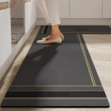FIGMENT 2 Pcs Kitchen Mat for Floor, Non-Slip Cushioned Standing Mat, Waterproof & Easy to Clean, Comfort Floor Mat for Kitchen, Office & Home (118 * 38 cm, 58 * 38 cm)