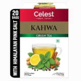 Celest Kahwa Green Tea, 20 Tea Bags | Helps in Detox | Contains Desi Herbs & Spices