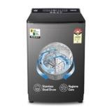 VW V8 TurboWash 8 Kg 5 Star Fully-Automatic Top Loading Washing Machine (Grey)