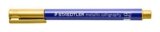 Staedtler Metallic marker pen with calligraphy tip gold in pack of 10 nos.