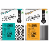 Serapheena Vanilla Cake Mix, 375g and Chocolate Cake Mix, 400g Big Box of Happiness | Jowar and Sweet Potato Flour, Gluten Free, No Maida, Quick and Easy to Make | Pack of 2