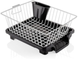 LUXEHOME Dish Drainer Kitchen Rack Steel Basket Drainer & Dish Drainer Basket for Kitchen