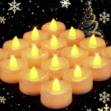 Buyloop Led Tealight Candles, Battery Operated, Warm White Flickering Light