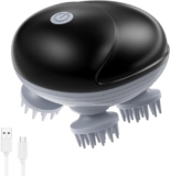 UrbanBite Head Massager for Hair Growth Revive Scalp Massager With 96 Silicon Kneading Points with Detachable Heads Scalp Body & Head Massager – Black