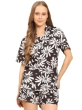 Trendy Queen Women’S Cotton Floral Co-Ord Set Pack Of 2 (Sd760_Kb-L_Brown_L)