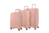 KAMILIANT by American Tourister Selva|Trolley Bag Set of 3 (56+69+80 cms) for Travel| Hard Case Polypropylene (PP) Suitcase|360° 8-Wheel Spinner Luggage Trolley|Combination Lock| Peach