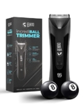 Beardo incrediBALL Trimmer for Men | Ball Trimmer for Men with Skin Safe Tech | No Nicks with Ceramic Blades | Shower friendly IPX5 Water resistant | LED display, LED torch, Dock | Use as per directions | Intimate grooming tool for private parts | Body groomer