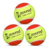 Cockatoo Rubber Cricket Tennis Ball, Construction of Tennis Ball for Cricket for Optimal Performance,Suitable for All Skill Levels. (120 Gr Per Ball -Pack of 3-Yellow Orange)