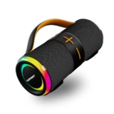 Blaupunkt Atomik Trek Boombox |100 Years German Legacy Audio I 25W True Watt Technology I XLR Dual Passive Radiators I Jazzy Party Ring Neon Lights I IPX5 Splash & Dust Proof Outdoor Bluetooth Speaker