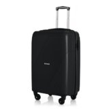 HRX Icon Cabin Size Haileys Black Polypropylene Hard Shell Suitcase – Premium Travel Trolley Bag with 4 Spinner Wheels, Number Lock & Water Resistant Body