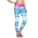 Urban Komfort Women’S Slim Fit Printed Tights | Track Pants For Yoga, Gym, Workout, Dance, Running | Sports Tights (Blue & Pink, Medium)