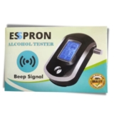 Esspron E-20 Alcohol Breath Tester | Professional Digital Breathalyser with LCD Display | High-Precision Alcohol Detector | 5 Replaceable Mouthpieces | Sound Beep Alert | Personal & Professional Use