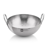 Bergner Be Essentials 26 Cm Hammered Kadai, 3 Liters Kadhai Without Lid, Thickness 2.2 Mm, Food Safe, Sturdy And Durable, Easy To Clean, Dishwasher Safe, 5-Year Warranty