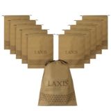 Laxis Shoe Bags For Travel & Storage, Shoe Organiser Pouch For Men & Women, Black Shoe Bag Travel Pouch Set With Non Woven, Breathable Materials, Water & Dust Proof (Set Of 10, Chiku Brown)