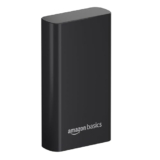 Amazon Basics 20000 Mah 22.5W Fast Charging Power Bank With Cable | Triple Output Ports |Dual Input Ports | Lithium Polymer Power Bank | Compact Metal Body (Black)