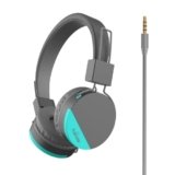TRANDS TR-HS144 On-Ear Wired Headphones with 40mm Drivers, 3.5mm Jack, Built-in Mic, 1.2m Cable, 105dB Sensitivity, Lightweight Design, Compatible with Mobiles, Laptops & Gaming Devices (Black)