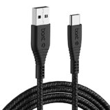 boAt Type C A325/A320 Tangle-free, 60W Sturdy Type C Cable with 3A Rapid Charging & 480 Mbps Data Transfer, Compatible with Smartphones & Tablets(Black)