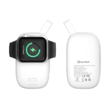 Muvtech 1200mAh Magnetic Hold Wireless Watch Charger Built-in USB-C & Lightning Cable For Fast Phone Charging 4 LED Indicator Light Portable Travel-Friendly Compatible with iwatch 9/8/7/SE/6/5/4/3/2/1