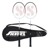 Silver’s Aluminium Stricker Badminton Kit (2 Racquets with Full Cover)(Red/White)