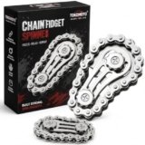 Bike Chain Gear Fidget Spinner Metal Chain Fidget Toy | Stress Anxiety Relief Fidget Toy Finger Spinning Toy for Kids & Adult, Chain Gear Roller Desk Toys for Stress Buster
