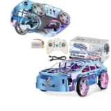 VikriDA 2-in-1 Land & Air RC Flying Car Toy, 2.4G Remote Control Drone Car with One-Key Takeoff & Landing, Dual Mode RC Vehicle for Kids Boys Girls – Multicolor
