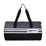 Amazon Basics Gym Trainer Sports Duffle Bag with Shoe Compartment| Water- Resistant| for Men/Women (Black- Grey)