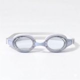 BURNLAB Swimming Goggles for Everyday Pool Use, Clear Vision Lens, Easy Adjustable Strap, Unisex Adult (blue and white)
