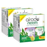 AIRODO Neem Bathroom Air Freshener Assorted Blocks|Mixed Fragrance|45 Days Long Lasting (8 x 72g)