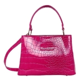 Lino Perros Glossy Fuschia Textured Satchel