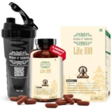 Herbs O’ Shrubs Life-100 | Daily Energy, Vitality & Antioxidant Support Tablets | 60 Tablets with CoQ10, Ashwagandha, Spirulina, Resveratrol & L-Carnitine | Slow Down Aging | Boosts the Immunity