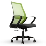 Cellbell Desire Pro Mid Back Mesh Office Chair Adjustable Study Chair/Computer Chair With Revolving Seat, Stylisk Backrest, Lumbar Support, Metal Base For Work From Home (Pistachio Green)