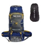 Jager-Smith 70L Rucksack Bag for Men & Women with Rain Cover, Large Water Resistant Trekking Hiking Bag Travel Backpack, 3 Year Warranty