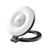 Promate Portable LED Light, Adjustable Selfie Light with 300mAh Battery, MagSafe-Compatible Ring Design, 180-Degree Flip Function, Light Intensity Control and Three Lighting Modes, MagHalo