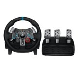 Logitech G29 Driving Force Racing Wheel and Floor Pedals, Real Force Feedback, Stainless Steel Paddle Shifters, Leather Steering Wheel Cover for PS5, PS4, PC, Mac – Black