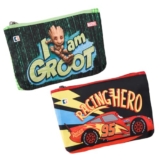 Kuber Industries Pack Of 2 Pencil Pouch | Square Stationary Pouch | Pen-Pencil Box For Kids | School Geometry Pouch | Pencil Utility Bag | Zipper Pencil Organizer | Green & Red