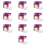 Philips Joy Vision Coral Rush 0.5W LED Night Lamp | Soft White Glow | Energy Efficient | Plug-in Prong Design | Ideal for Bedroom, Kids Room & Hallway (White, Pack of 10)