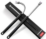 Eslife Usb Plasma Rechargeable Electric Gas Lighter For Pooja Room, Candles, Bbq, Multi Purpose – 360 Degree Flexible & Windproof (Black)