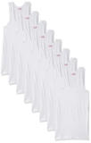 Rupa Jon Men 100% Cotton Regular Fit Sleeveless Vest | Fabric | Round Neck | Pack of 9 White, Small