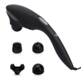 Cult Flex, Corded Electric Handheld Full Body Massager, 4 Interchangeable Heads, Adjustable Speed Settings, Deep Tissue Massage Relieve Back, Leg, Arm & Foot Pain, Black