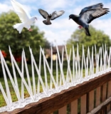 XONOV Bird and Pigeon Spikes, Pigeon Control Spikes Anti Bird Plastic Spikes for AC Balcony Railing Window Home Protection from Pigeon Dog Monkey Crow Kabootar Transparent (Pack of 5 (13 Inch))