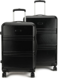 Skyscape By Swiss Military Cube Hard Top Black 24″_28″ Check-In Suitcase 8 Wheels – 28 Inch