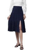 Rare Georgette Western Skirt Navy Blue